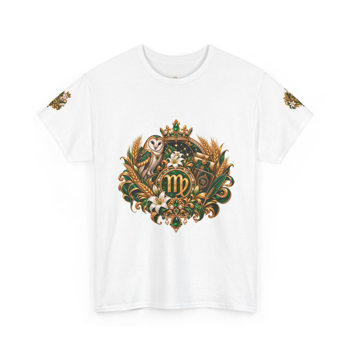 Virgo Zodiac Tee — Elegant Floral Virgo Astrology T-Shirt