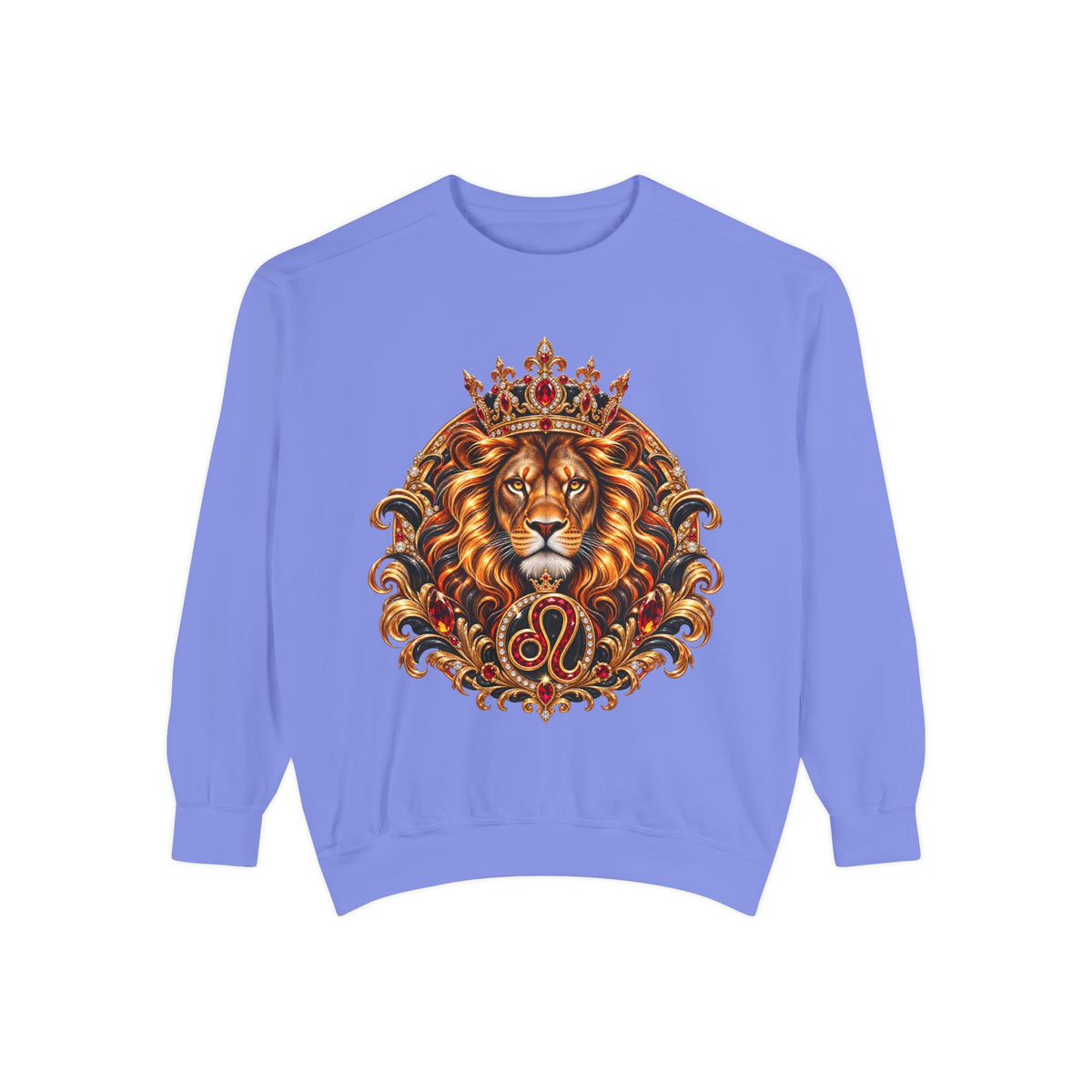 Leo Zodiac Lion Sweatshirt — Regal Astrology Graphic Crewneck
