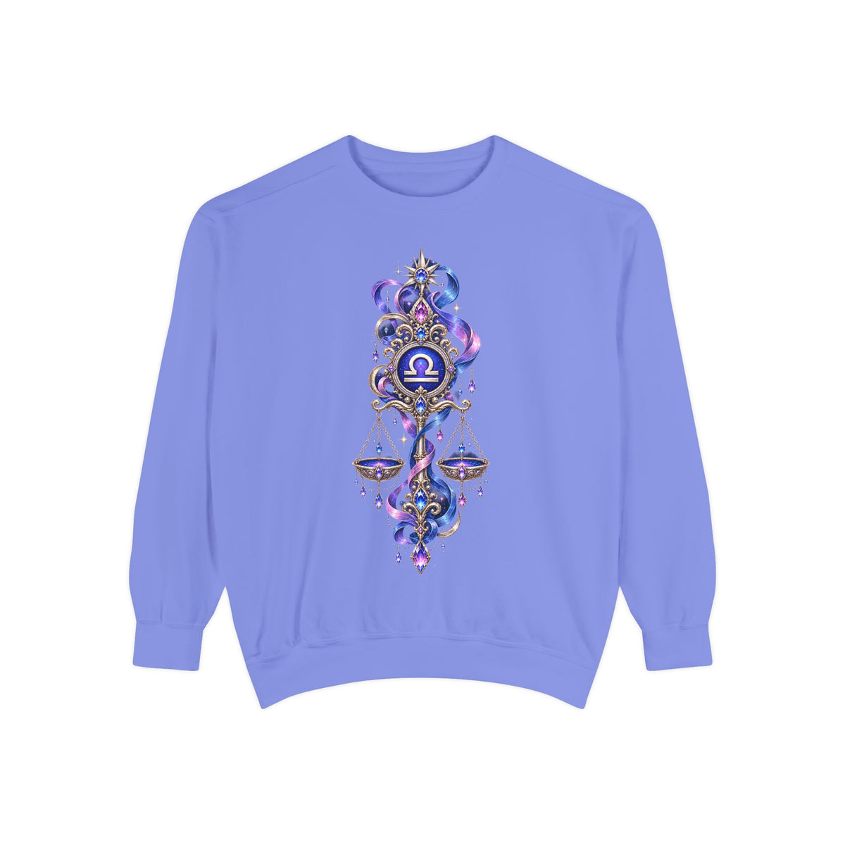 Libra Zodiac Sweatshirt — Scales Astrology Graphic Crewneck