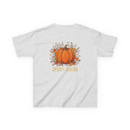Kids Halloween Tee — Cute Ghost Holding Pumpkin "Spooky Season"