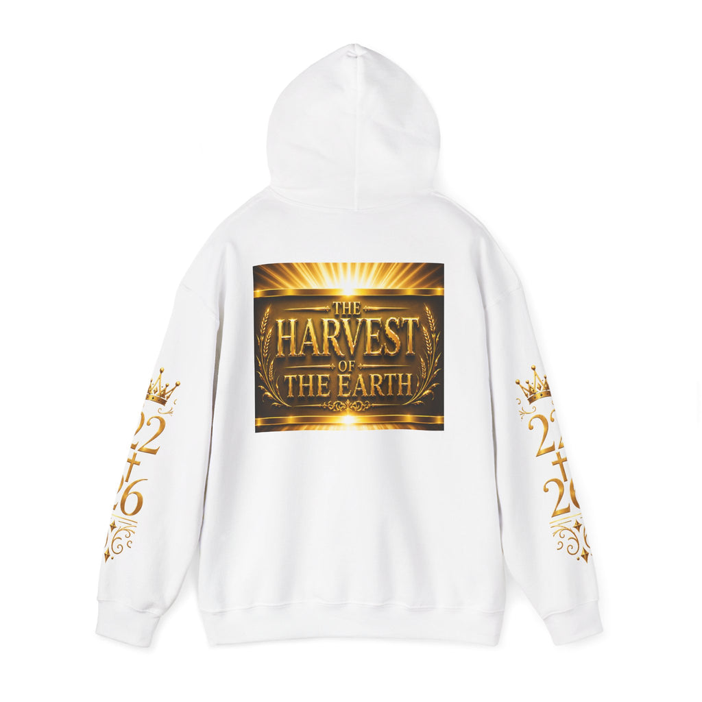 Harvest of the Earth Hoodie — Gold Crest Back Print with 2•26 Sleeve Design