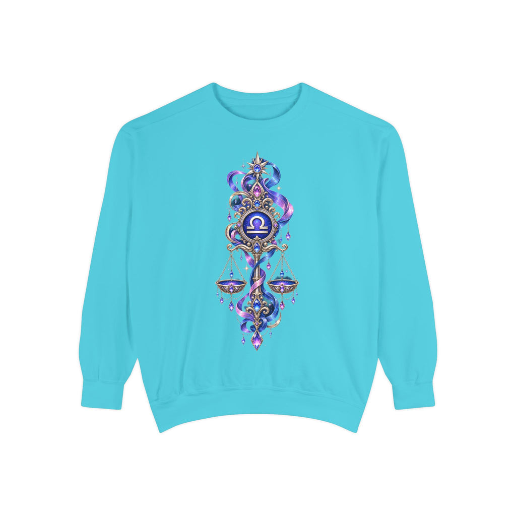 Libra Zodiac Sweatshirt — Scales Astrology Graphic Crewneck