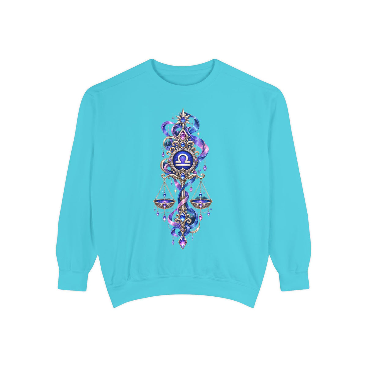 Libra Zodiac Sweatshirt — Scales Astrology Graphic Crewneck