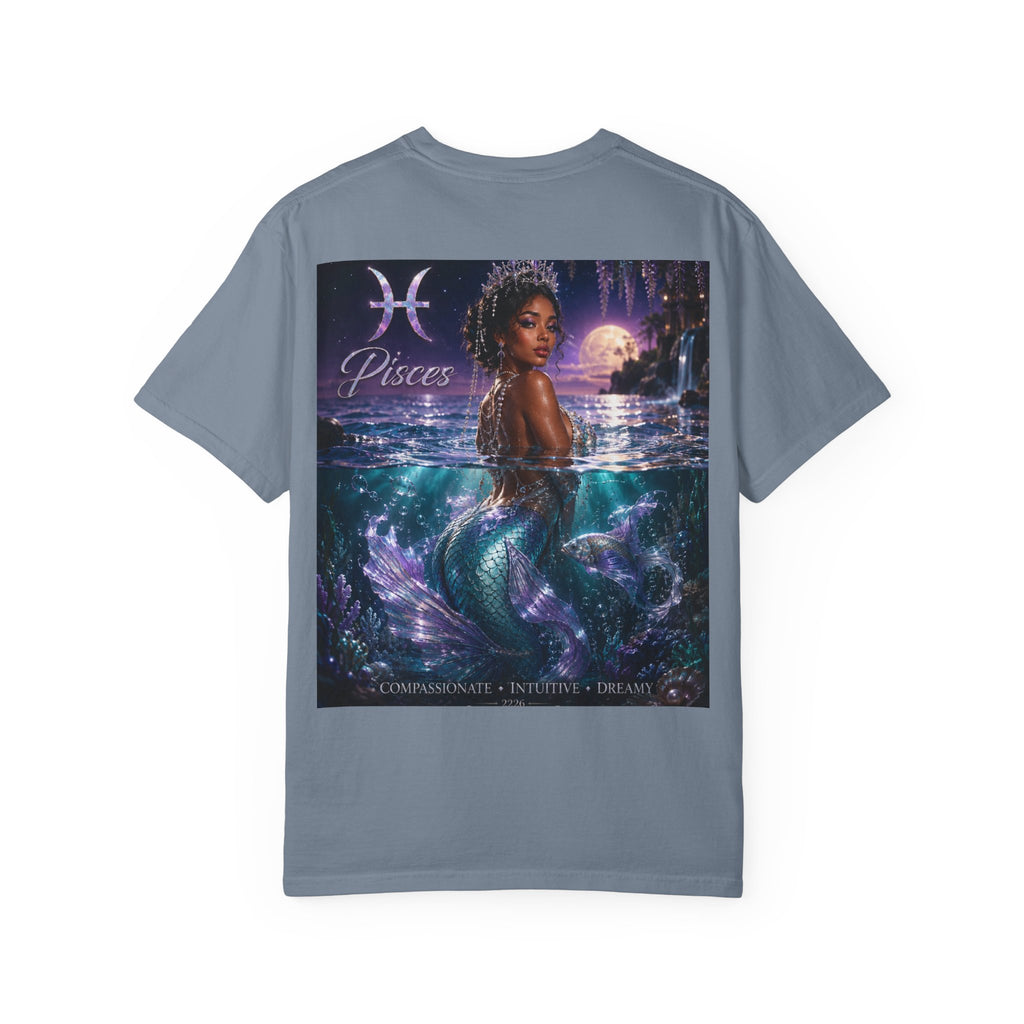 Pisces Mermaid T-Shirt — Zodiac Astrology Tee (Compassionate • Intuitive • Dreamy)