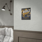 Built Right Poster — “Built Right: Strong, Wise, Faithful” Christian Inspirational Wall Art