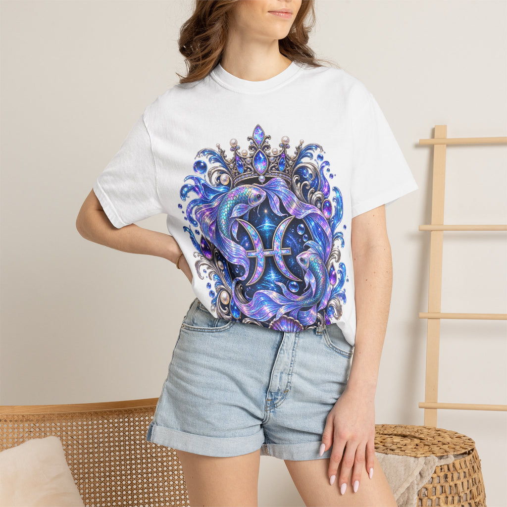Pisces Zodiac T-Shirt — Mystical Ocean Shark Astrological Tee