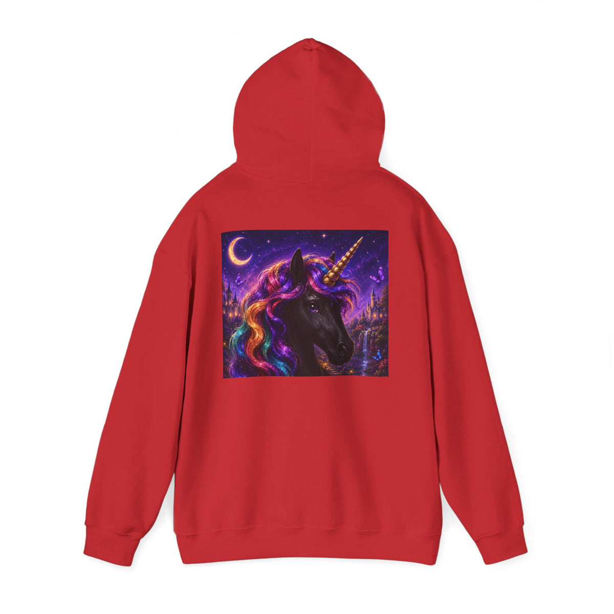 Unicorn Hoodie – Cosmic Rainbow Black Unicorn Pullover