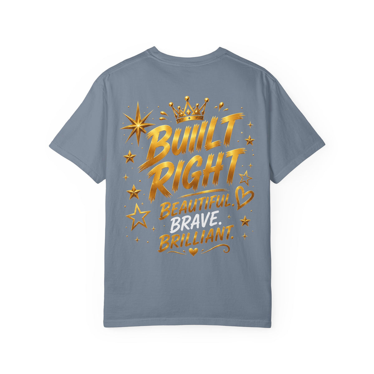 Built Different Christian Lion T-Shirt — "Built Right, Beautiful, Brilliant" Inspirational Faith Tee