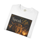 Kingdom Living Lion T-Shirt — "Speak Life" Christian Faith Graphic Tee
