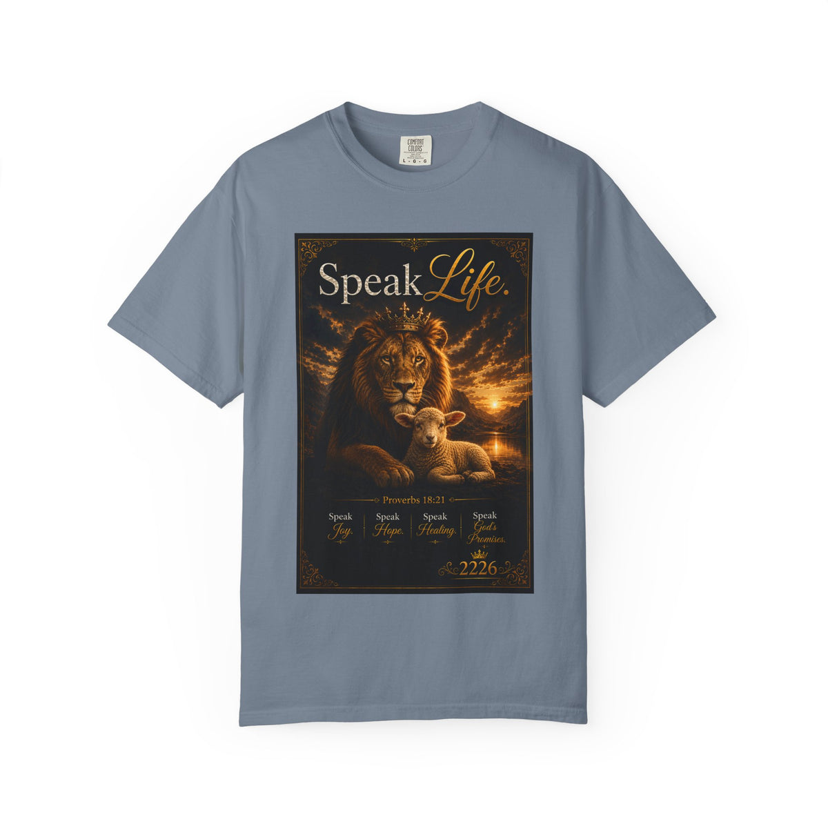 Kingdom Living Lion T-Shirt — "Speak Life" Christian Faith Graphic Tee