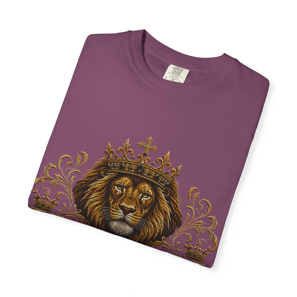 Kingdom Living Lion T-Shirt — Inspirational Christian Cross Floral Tee