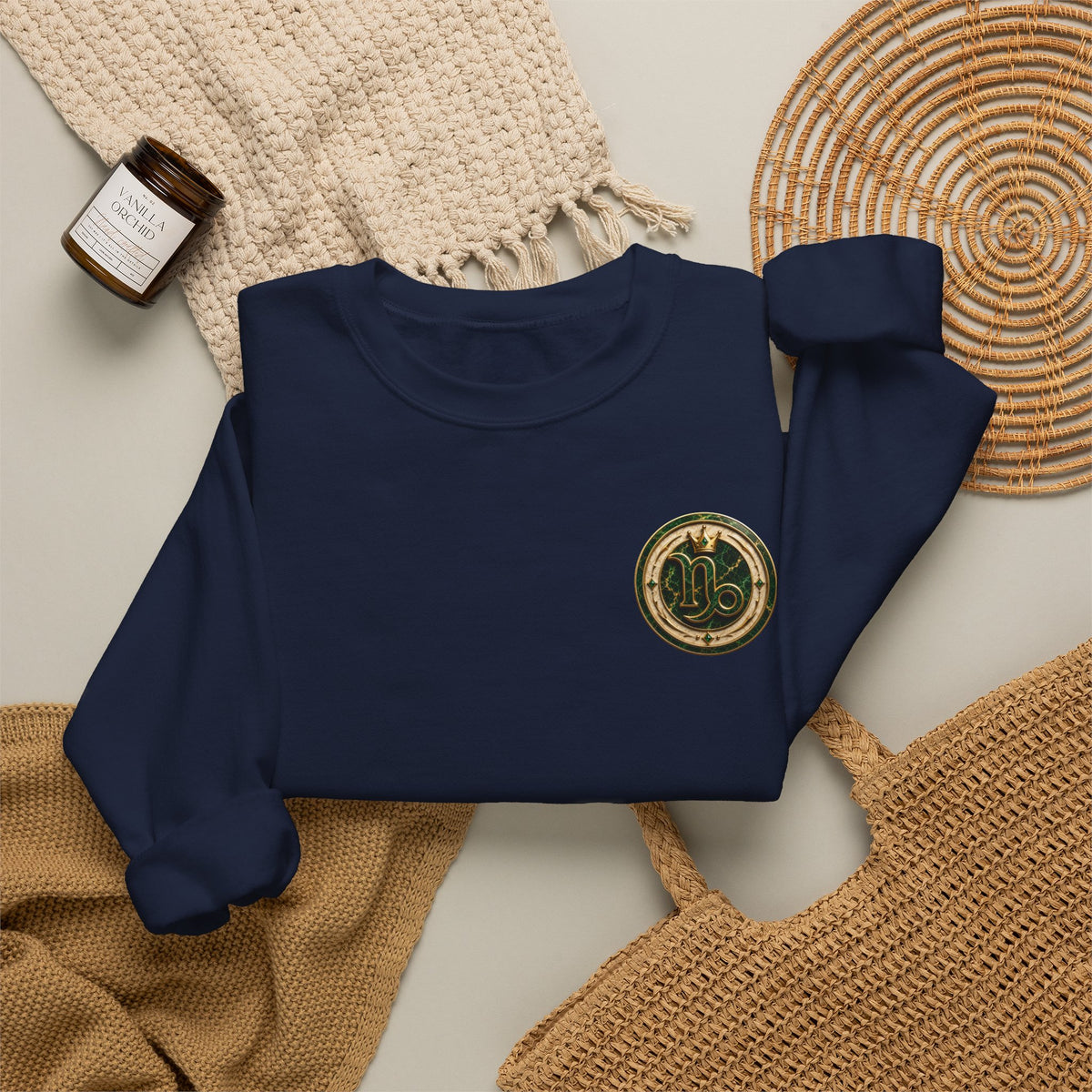 Capricorn Crewneck Sweatshirt — Zodiac Goat Graphic Pullover