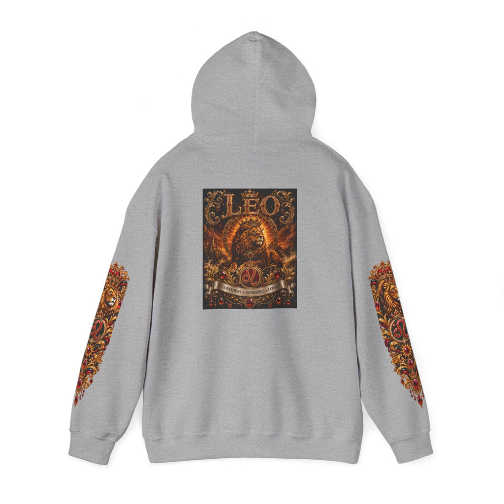 Ornate Lion Hoodie – Regal Baroque Lion Graphic Hooded Sweatshirt