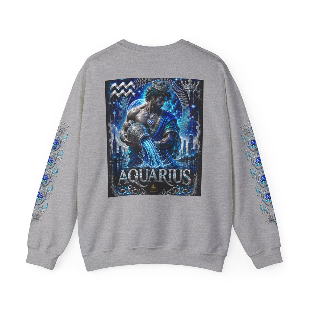 Aquarius Zodiac Sweatshirt — Astrology Water-Bearer Crewneck
