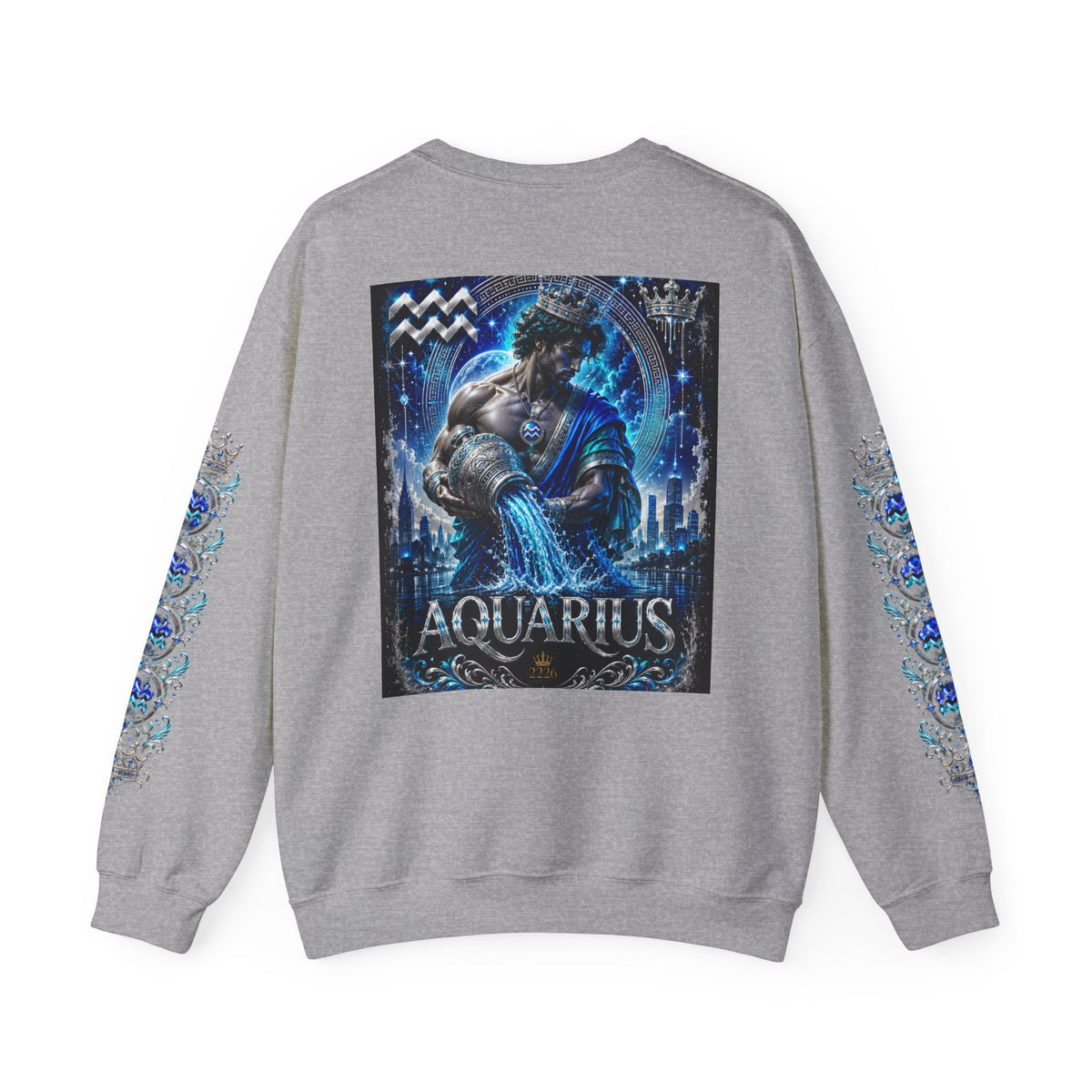 Aquarius Zodiac Sweatshirt — Astrology Water-Bearer Crewneck