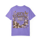 I’m Still Blooming / He’s Pruning Me Floral T‑Shirt — Inspirational Scripture Garden Tee