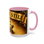 Peace Be Still Christian Coffee Mug — Communion Bread & Chalice Design
