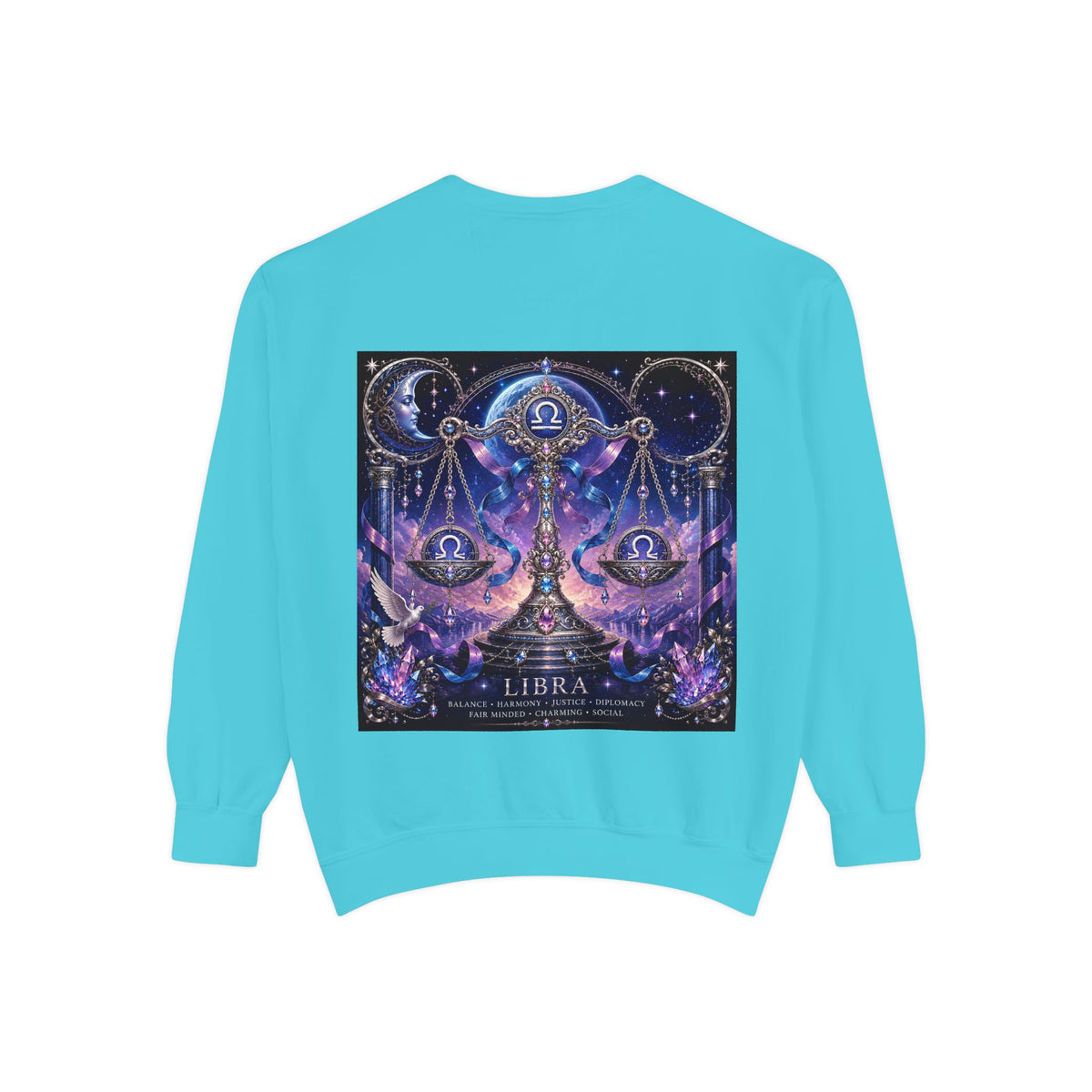 Libra Zodiac Sweatshirt — Scales Astrology Graphic Crewneck