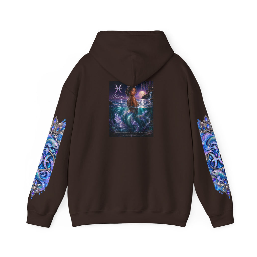Pisces Mermaid Hoodie — Zodiac Ocean Art Pullover
