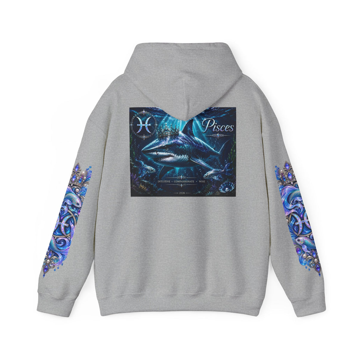 Pisces Hoodie - Astrological Pisces Fish Zodiac Graphic Sweatshirt