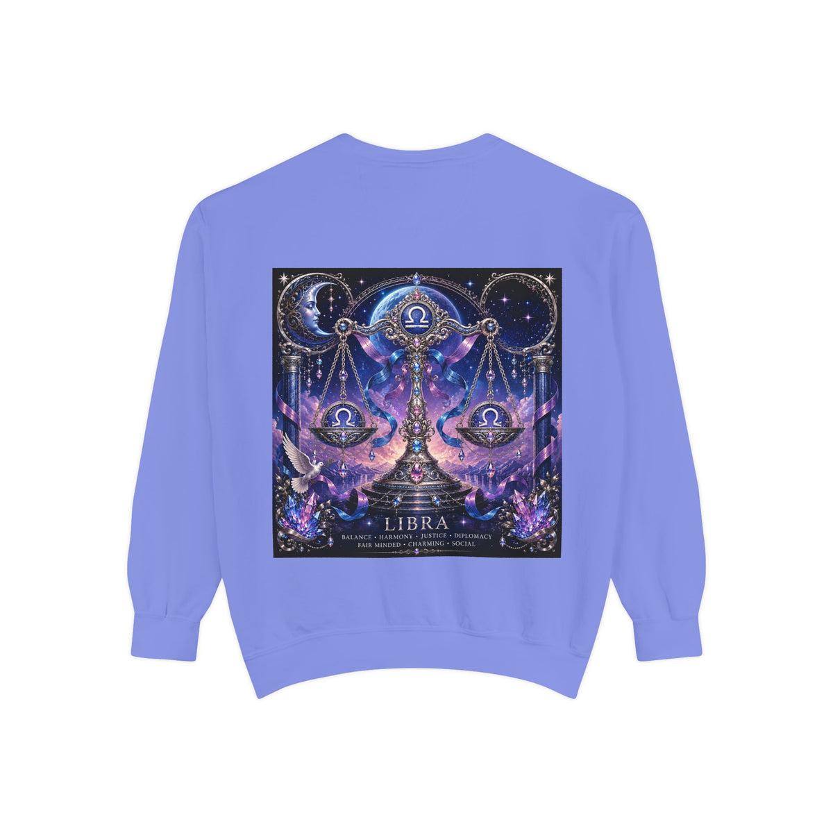 Libra Zodiac Sweatshirt — Scales Astrology Graphic Crewneck
