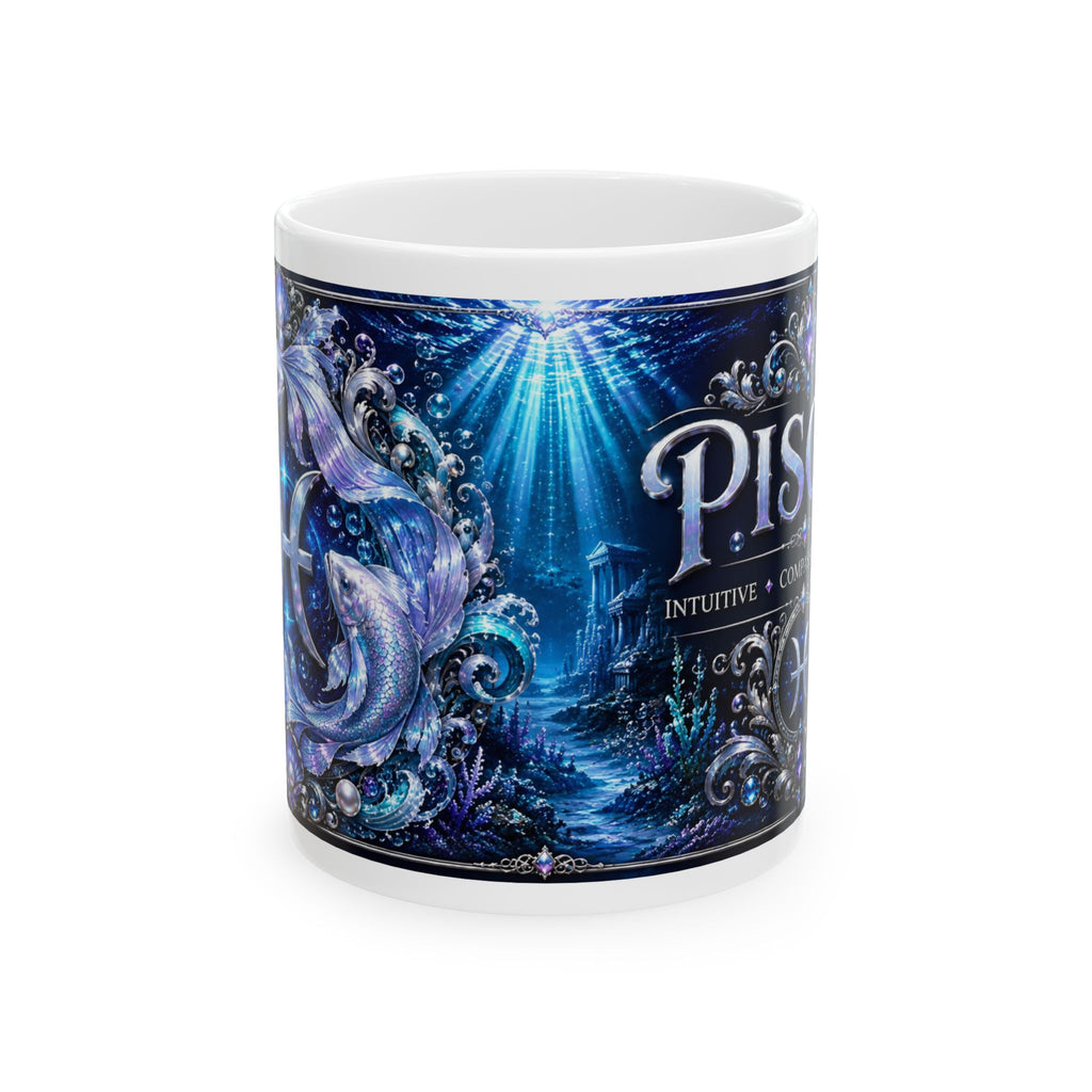 Pisces Ceramic Mug — Astrological Zodiac Coffee Cup (11oz/15oz)