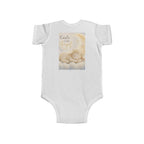 Infant Bodysuit - "God's Little Angel" Sleeping Lamb Baby Onesie, Newborn Gift