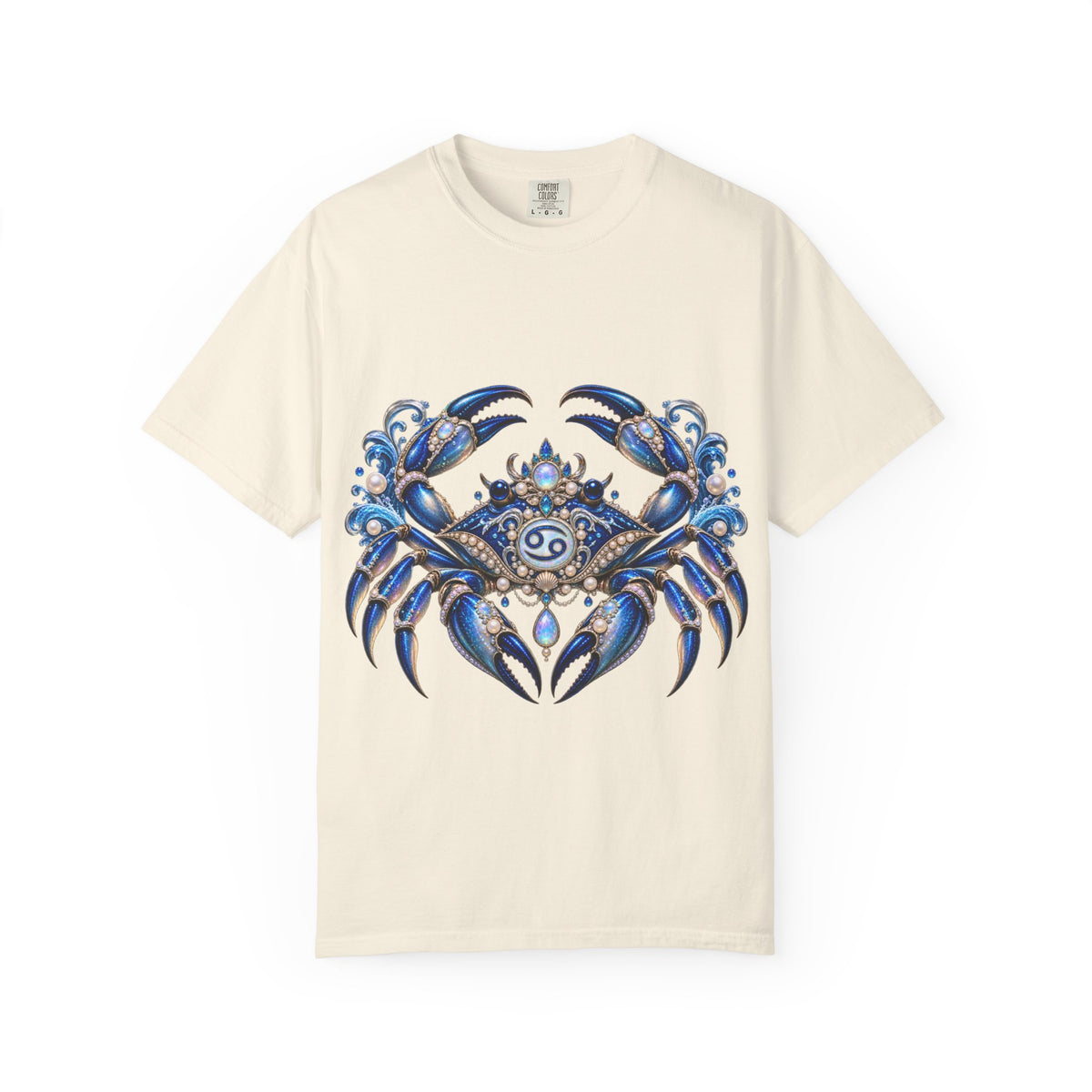 Cancer Zodiac T-Shirt — Blue Crab Astrology Tee (Intuitive, Loyal, Nurturing)