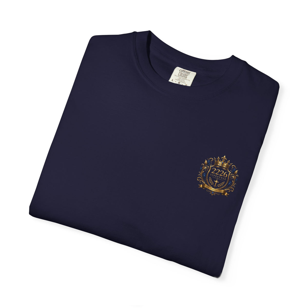 2226 Lifestyle Crest T-Shirt — Royal Crown Faith Emblem