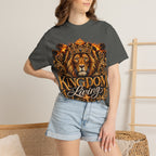 Kingdom Living Lion T-Shirt — Crowned Lion Faith Design (Matthew 6:33)