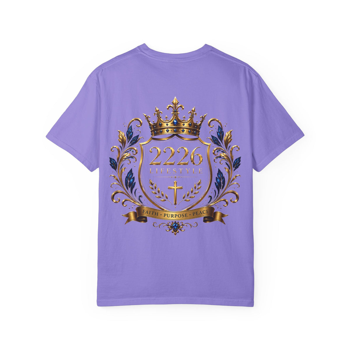 2226 Lifestyle Crest T-Shirt — Royal Crown Faith Emblem