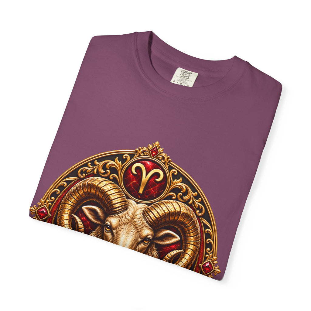 Aries Ram Zodiac T-Shirt — Bold Gold Astrology Tee