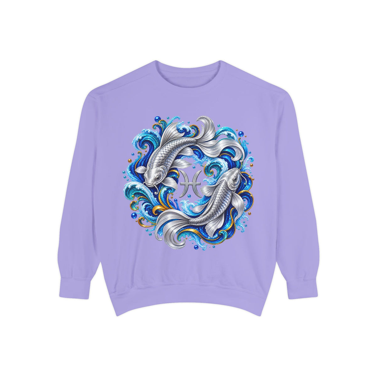 Pisces Zodiac Sweatshirt – Artistic Koi Fish Horoscope Pullover
