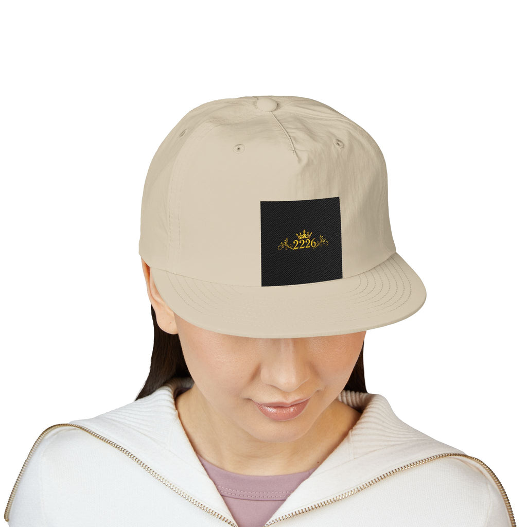Surf Cap - Minimal Gold Wave Embroidered Patch Hat