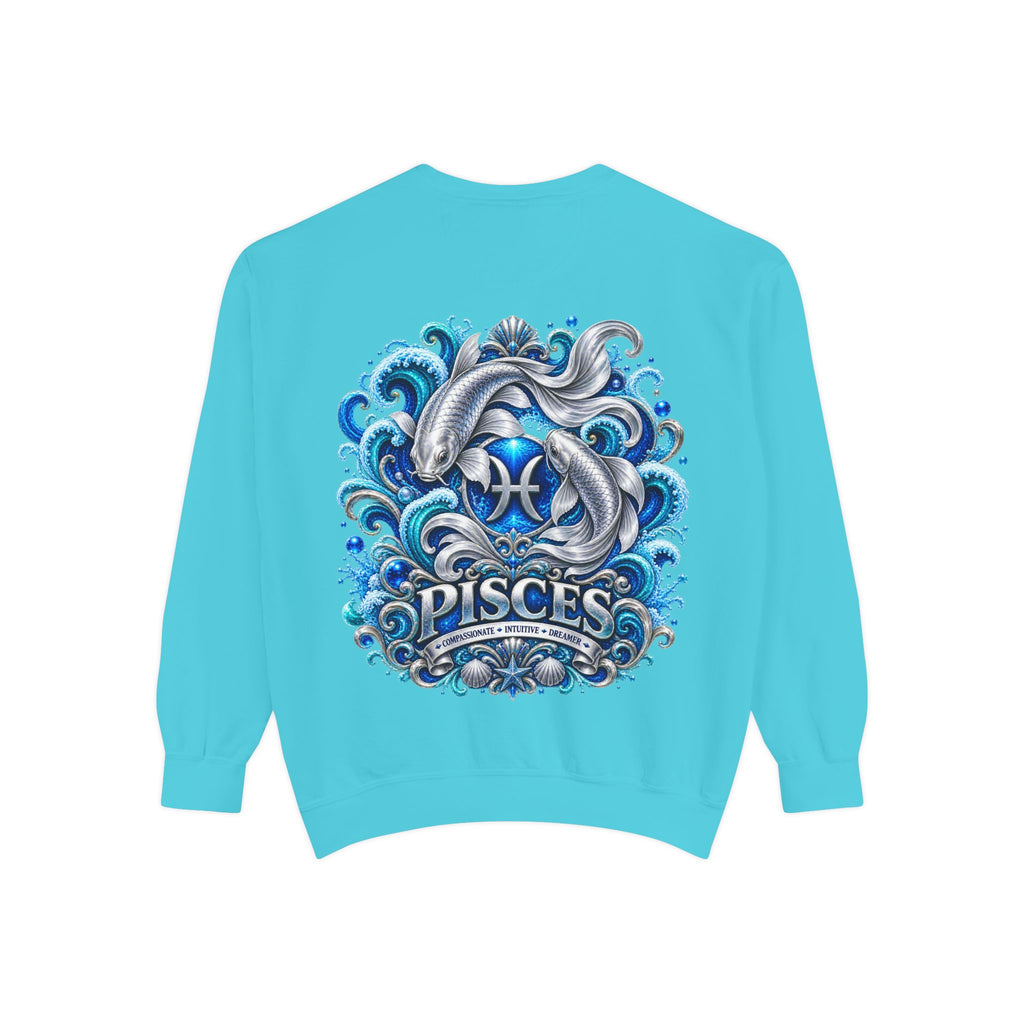 Pisces Zodiac Sweatshirt – Artistic Koi Fish Horoscope Pullover