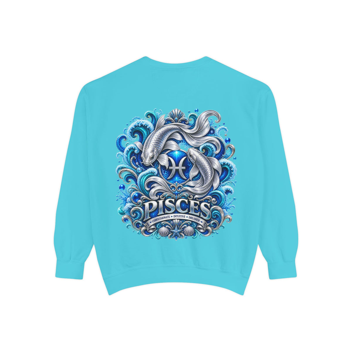 Pisces Zodiac Sweatshirt – Artistic Koi Fish Horoscope Pullover