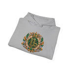 Capricorn Zodiac Crest Hoodie — Ornate Zodiac Virgo Emblem Hooded Sweatshirt