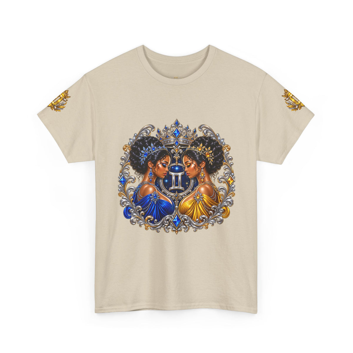 Gemini Zodiac T‑Shirt — Twin Goddesses Astrology Tee