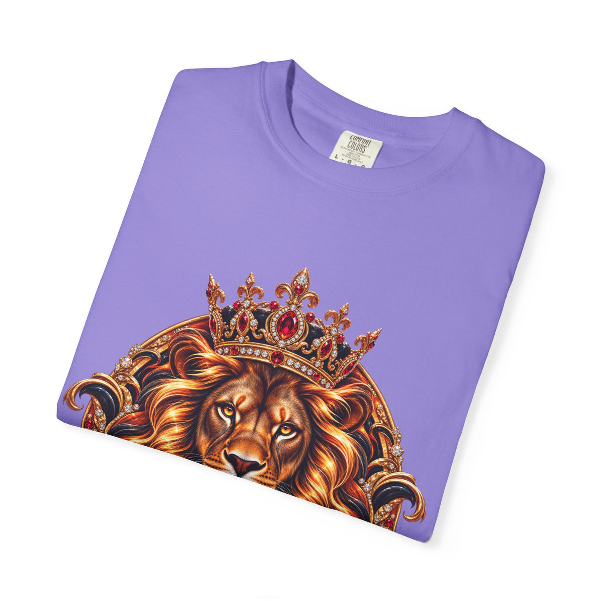 Leo Zodiac Lion T-Shirt — Regal Crowned Lion Astrology Tee