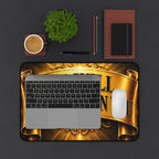 He Will Strengthen You Desk Mat — Inspirational Christian Desk Pad