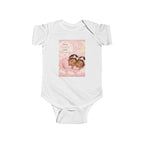 Infant Bodysuit — "You're God's Little Blessing" Pink Twin Baby Floral Design