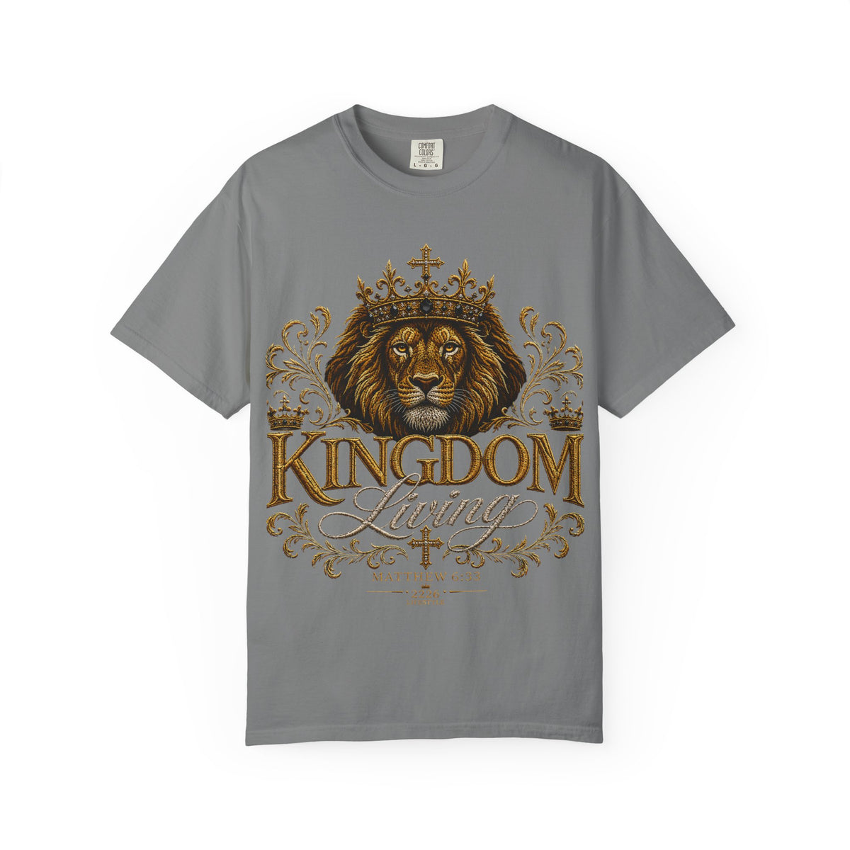 Kingdom Living T-Shirt — Regal Lion Christian Faith Tee