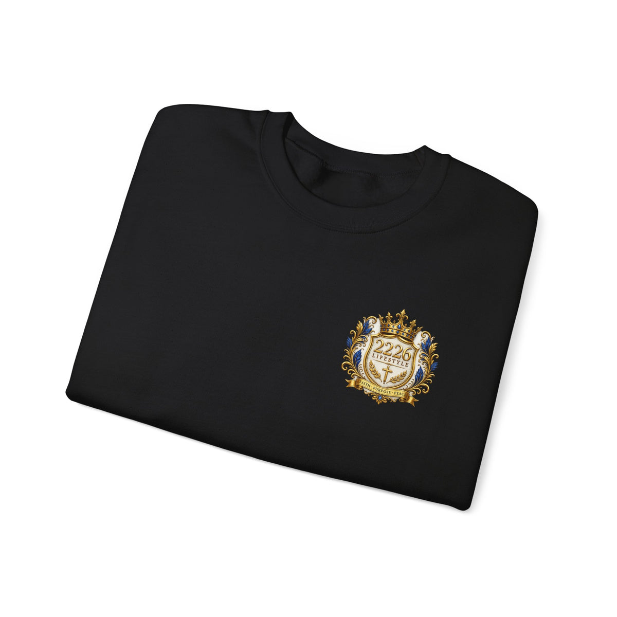 Lion & Cross Crewneck Sweatshirt — 2226 Psalm Christian Faith Pullover