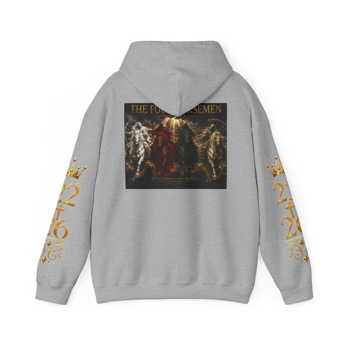 Revelation 6 Four Horsemen Hoodie – Apocalyptic Biblical Graphic Sweatshirt