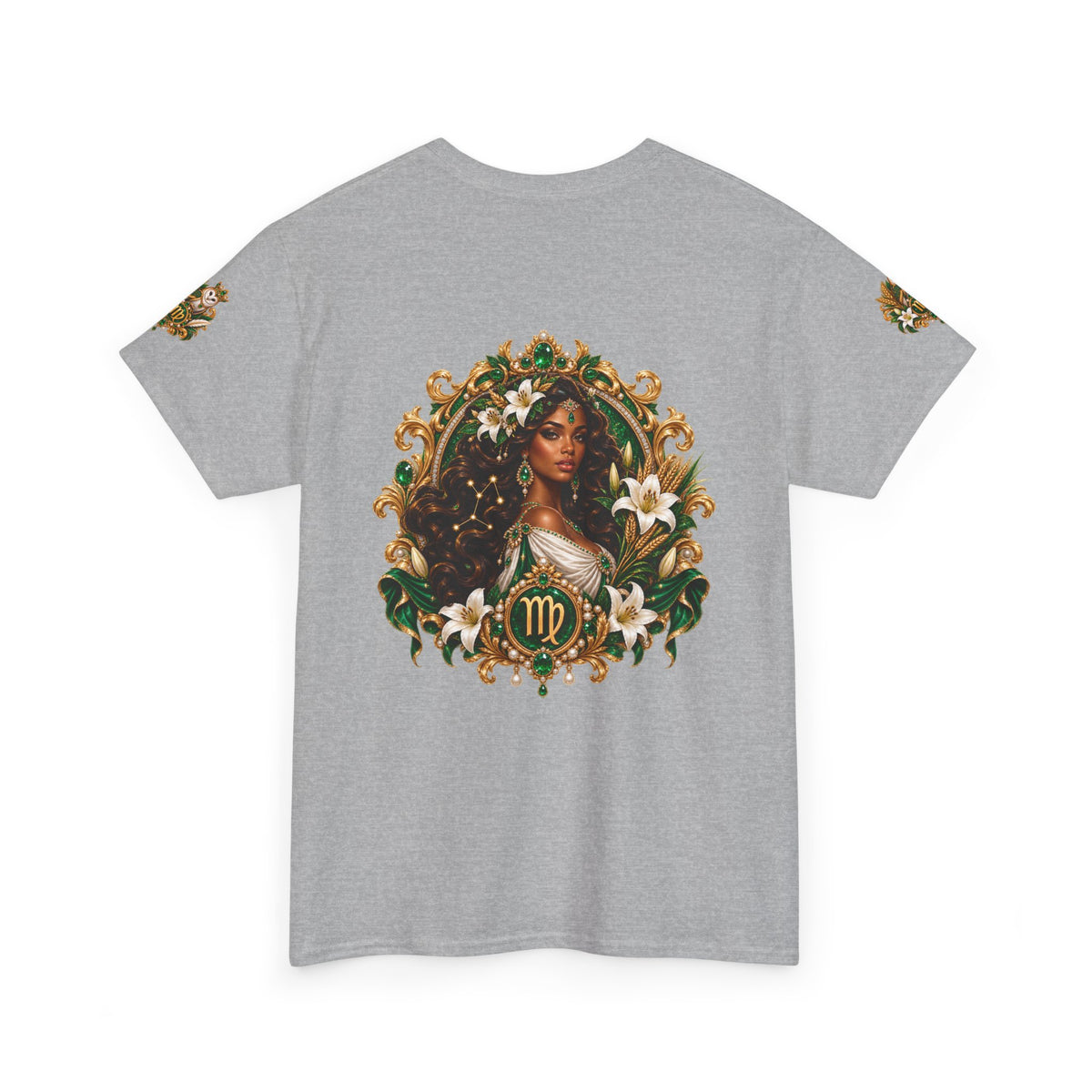 Virgo Zodiac Tee — Elegant Floral Virgo Astrology T-Shirt