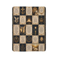Inspirational Faith Sherpa Blanket - Scripture & Religious Symbols Patchwork