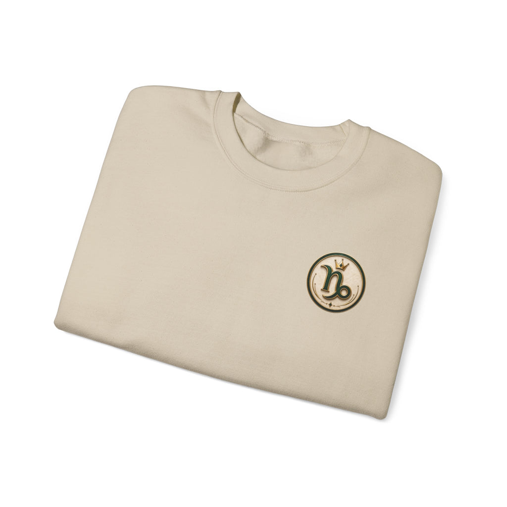 Capricorn Zodiac Crewneck Sweatshirt — Goat Astrology Graphic Pullover