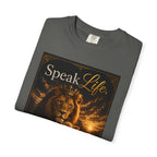 Kingdom Living Lion T-Shirt — "Speak Life" Christian Faith Graphic Tee