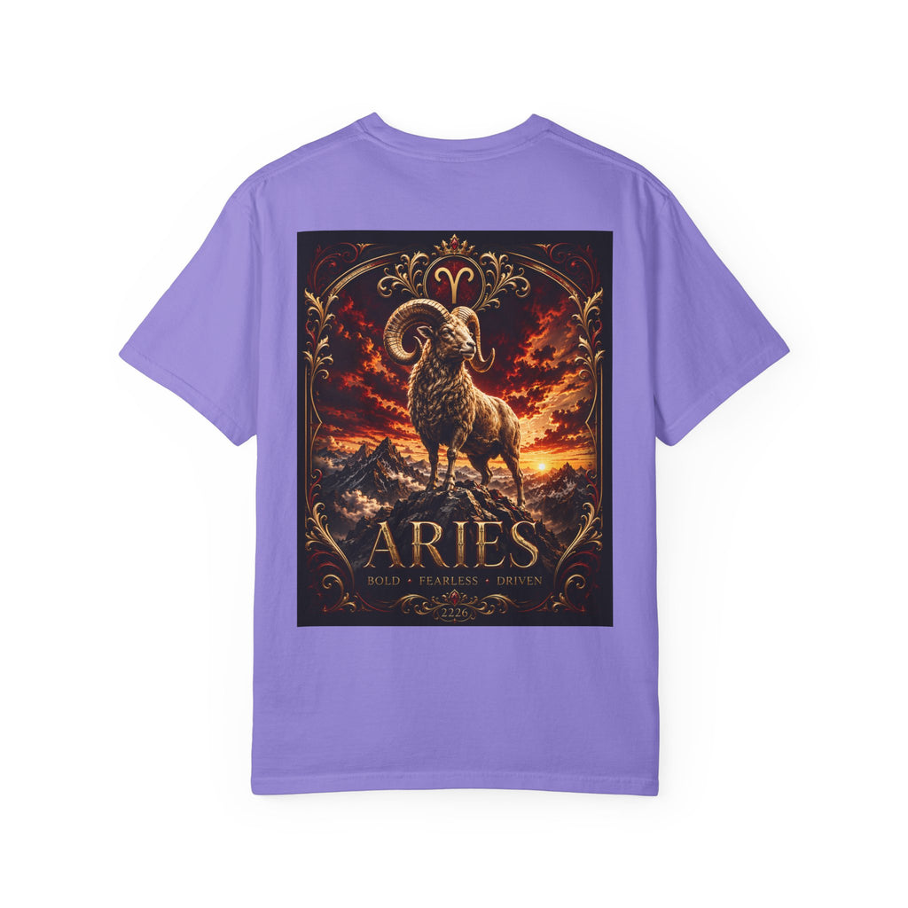 Aries Ram Zodiac T-Shirt — Bold Gold Astrology Tee