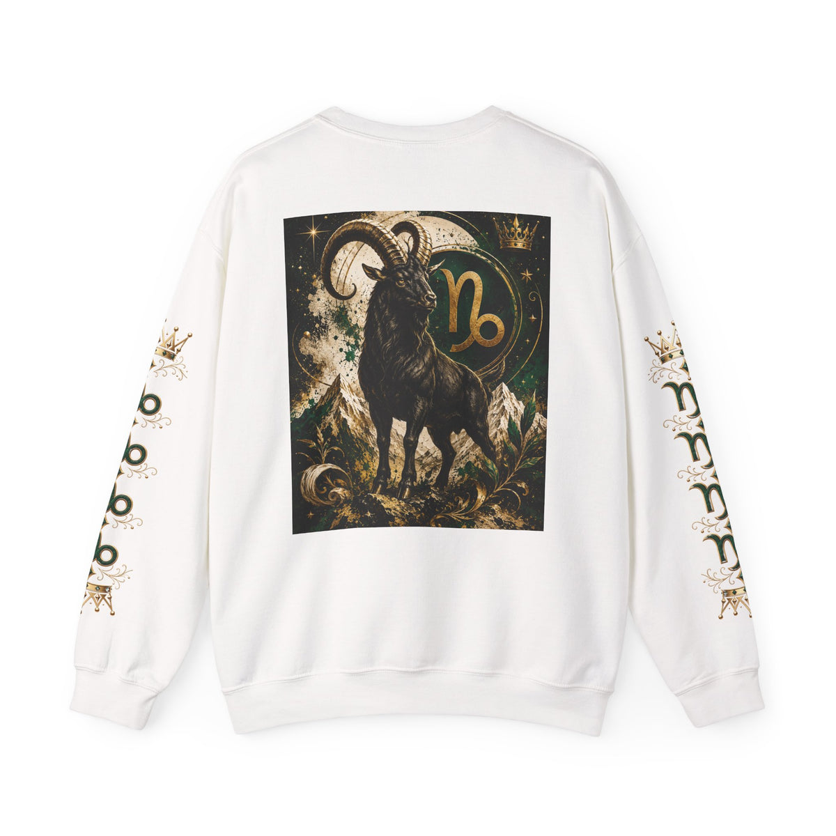 Capricorn Zodiac Crewneck Sweatshirt — Goat Astrology Graphic Pullover